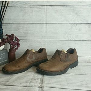 Men's UGG‎ Australia Brown Leather Slip On Shoes 7